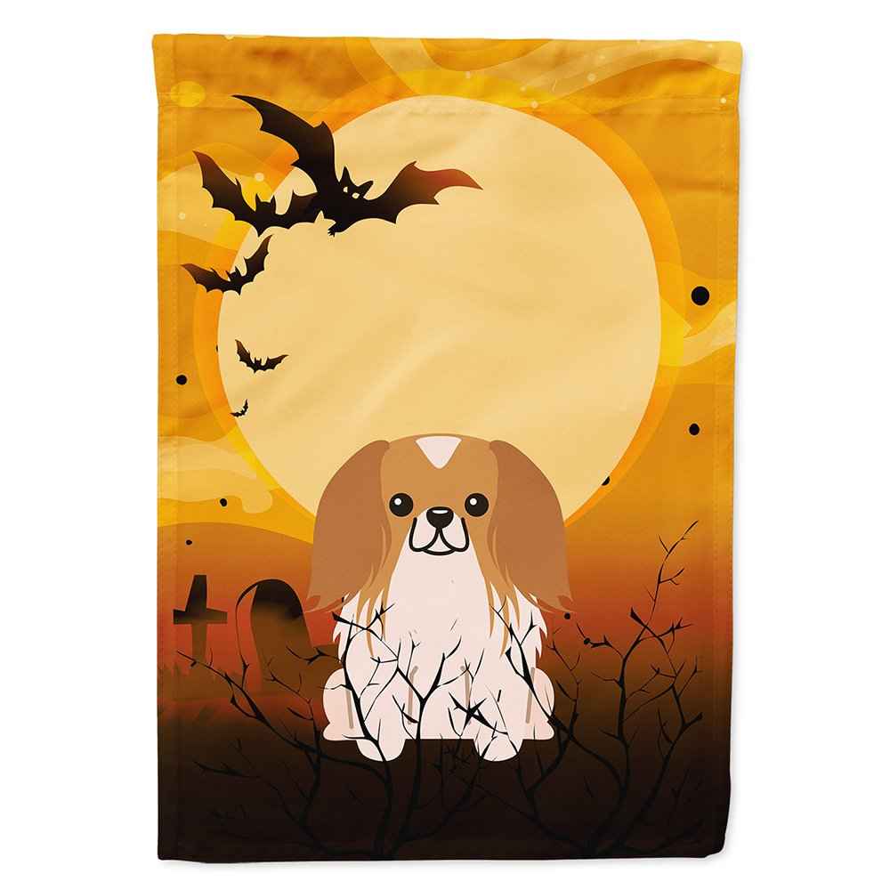 Caroline's Treasures BB4369CHF Halloween Pekingnese Red White Flag Canvas House Size, Large, Multicolor