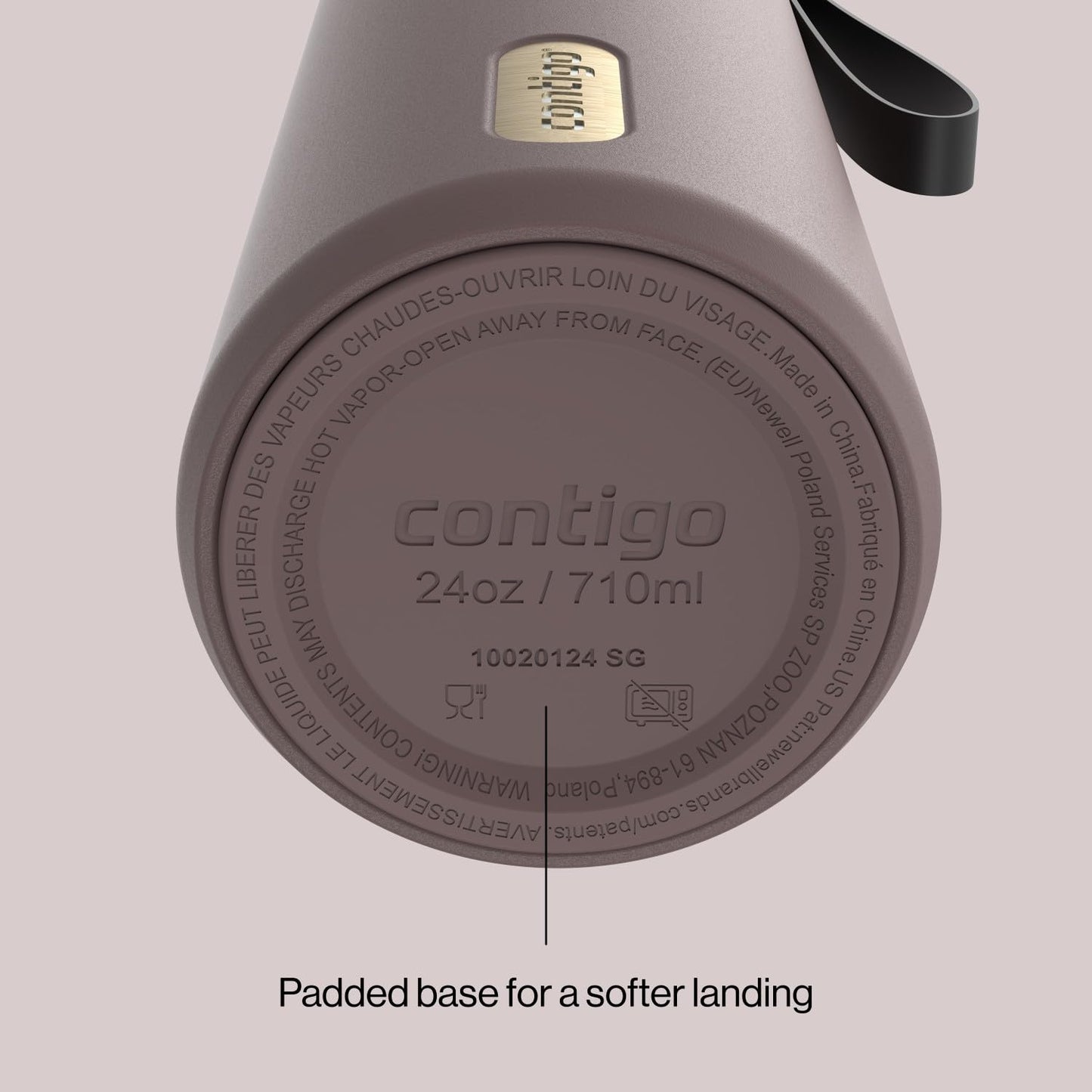 Contigo SnapSeal 24 oz Water Bottle w/Carry Strap & Reusable Straw | Vacuum-Insulated Stainless Steel for Hot & Cold Drinks | Spill-Proof Lid | BPA & Lead-Free | Dishwasher Safe 🍁 All In One Marketplace Canada