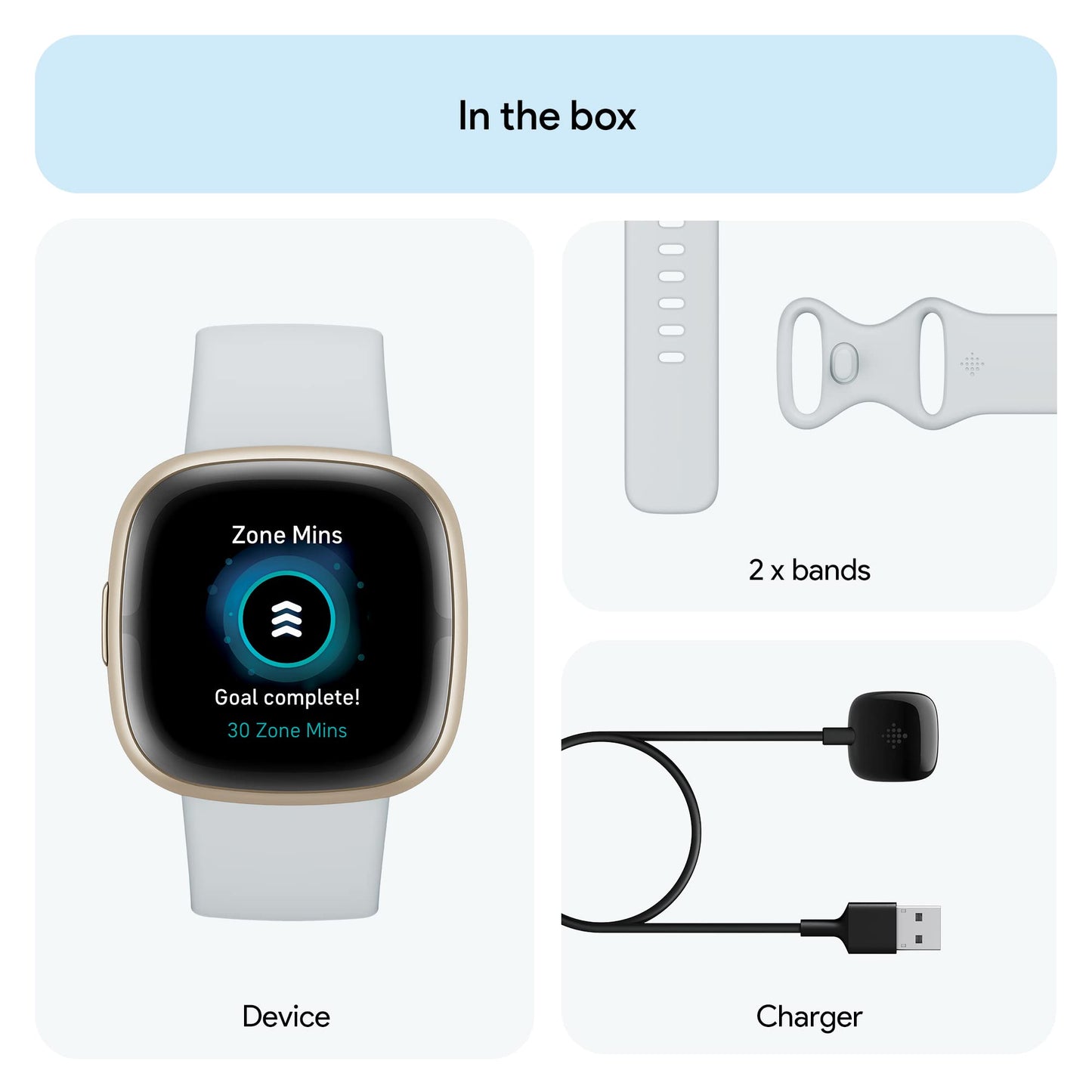 Google Fitbit Sense 2 - Health & Fitness Smartwatch - Blue Mist/Pale Gold 🍁 All In One Marketplace Canada