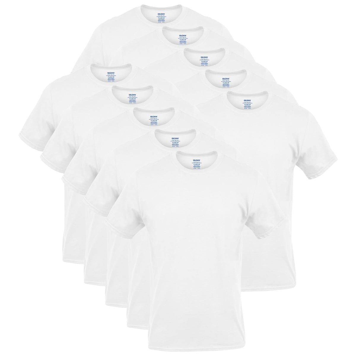 Gildan Men's Crew T-Shirts, Multipack, Style G1100, White (6-Pack), Large 🍁 All In One Marketplace Canada