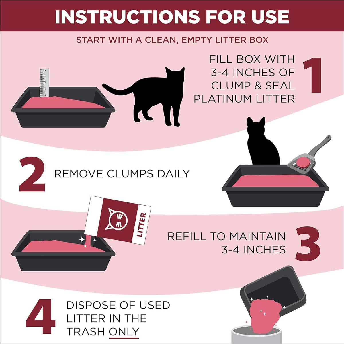 Arm & Hammer Platinum Cat Litter, Clump & Seal, Extra Strength Complete Odour Sealing with 14 Days of Odour Control, Multi-Cat, Hard Clumping Clay, 99.99% Dust Free, 12.47kg (Pack of 1) 🍁 All In One Marketplace Canada