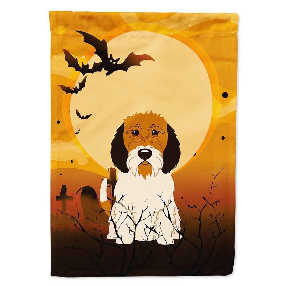 Caroline's Treasures BB4345CHF Halloween Petit Basset Griffon Veenden Flag Canvas House Size, Large, Multicolor