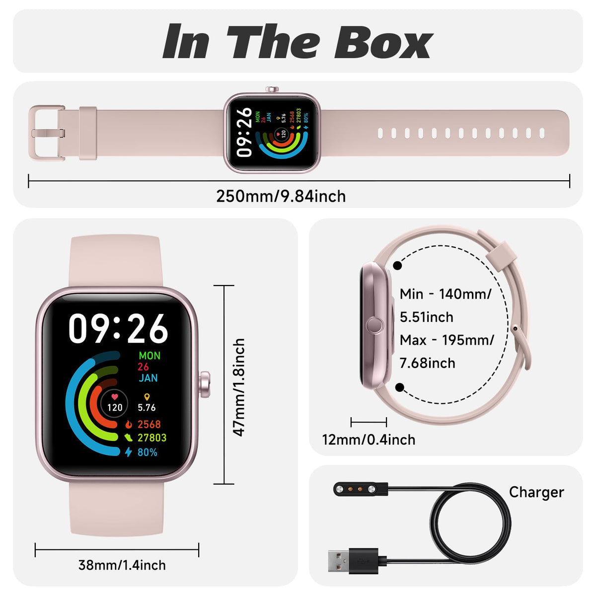 Smart Watch for Men Women with Bluetooth Call, Alexa Built-in, Heart Rate & Sleep Monitor, 1.83" DIY Dial Fitness Watch with 100+ Sport Modes, IP68 Waterproof, Compatible with Android iOS 🍁 All In One Marketplace Canada