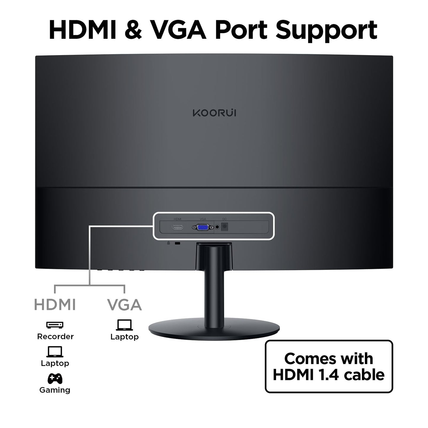 KOORUI 27-inch Curved Computer Monitor Full HD 1080P 144Hz Gaming Monitor 🍁 All In One Marketplace Canada