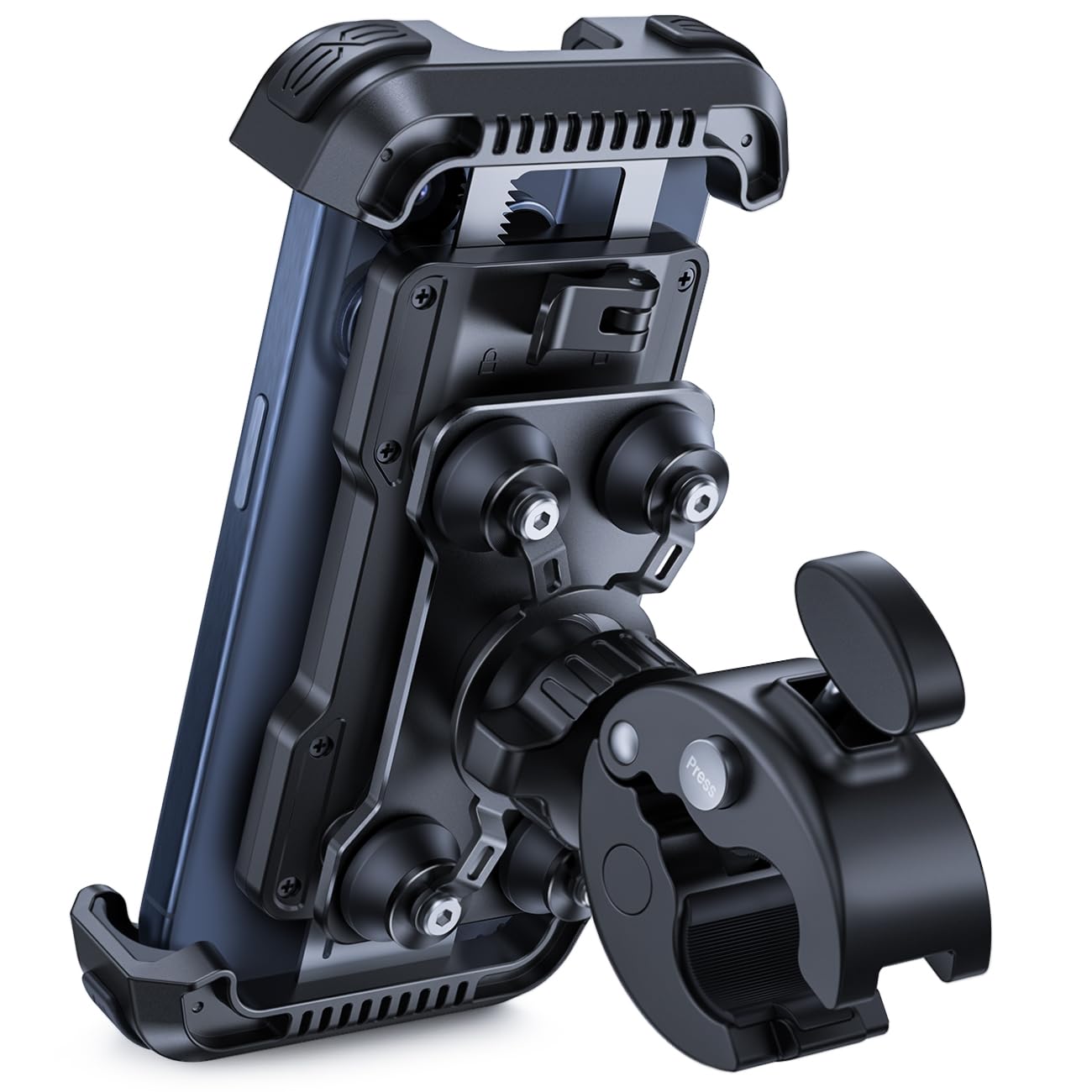 Lamicall Motorcycle Phone Mount Holder - [Dual Vibration Dampener] Anti Shake Motorcycle Phone Mount with Upgraded Handlebar Clamp, Bike Phone Mount for iPhone 14 15 Pro Max 16 17 Pro, 4.7-6.7" Phone 🍁 All In One Marketplace Canada