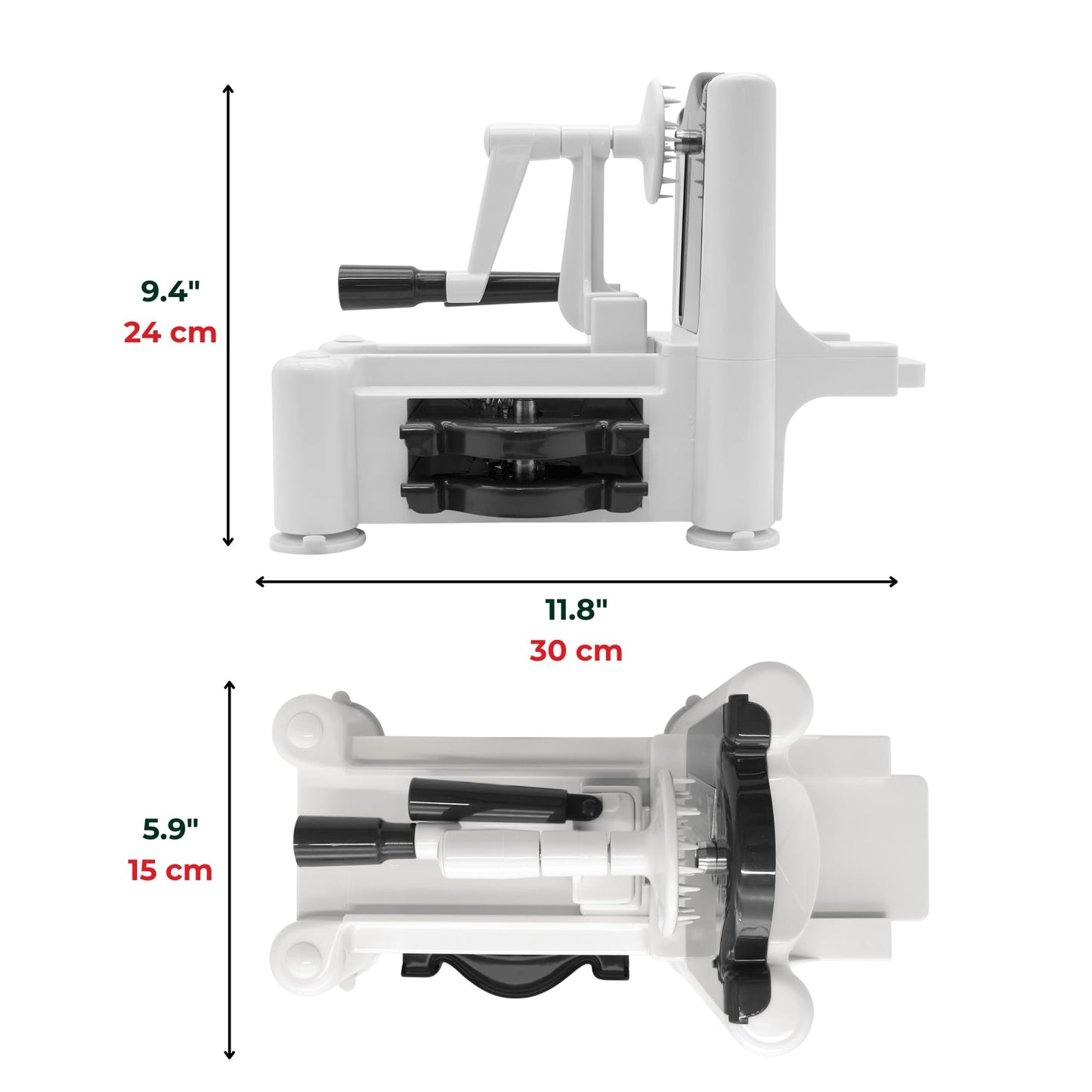 Starfrit Spiralizer, 4 Blades, Veggie Noodle Maker, Suction Base 🍁 All In One Marketplace Canada