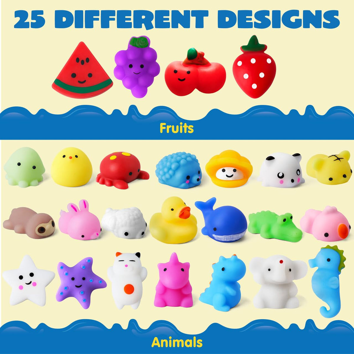 JOYIN Mochi Squishy Toys Set, Random 25 Pack Mini Mochi Party Favors for Kids, Easter Gifts for Kids Kawaii Squishy Toy Stress Relief Toys, Goodie Bags Fillers with Storage Box, Classroom Prizes 🍁 All In One Marketplace Canada