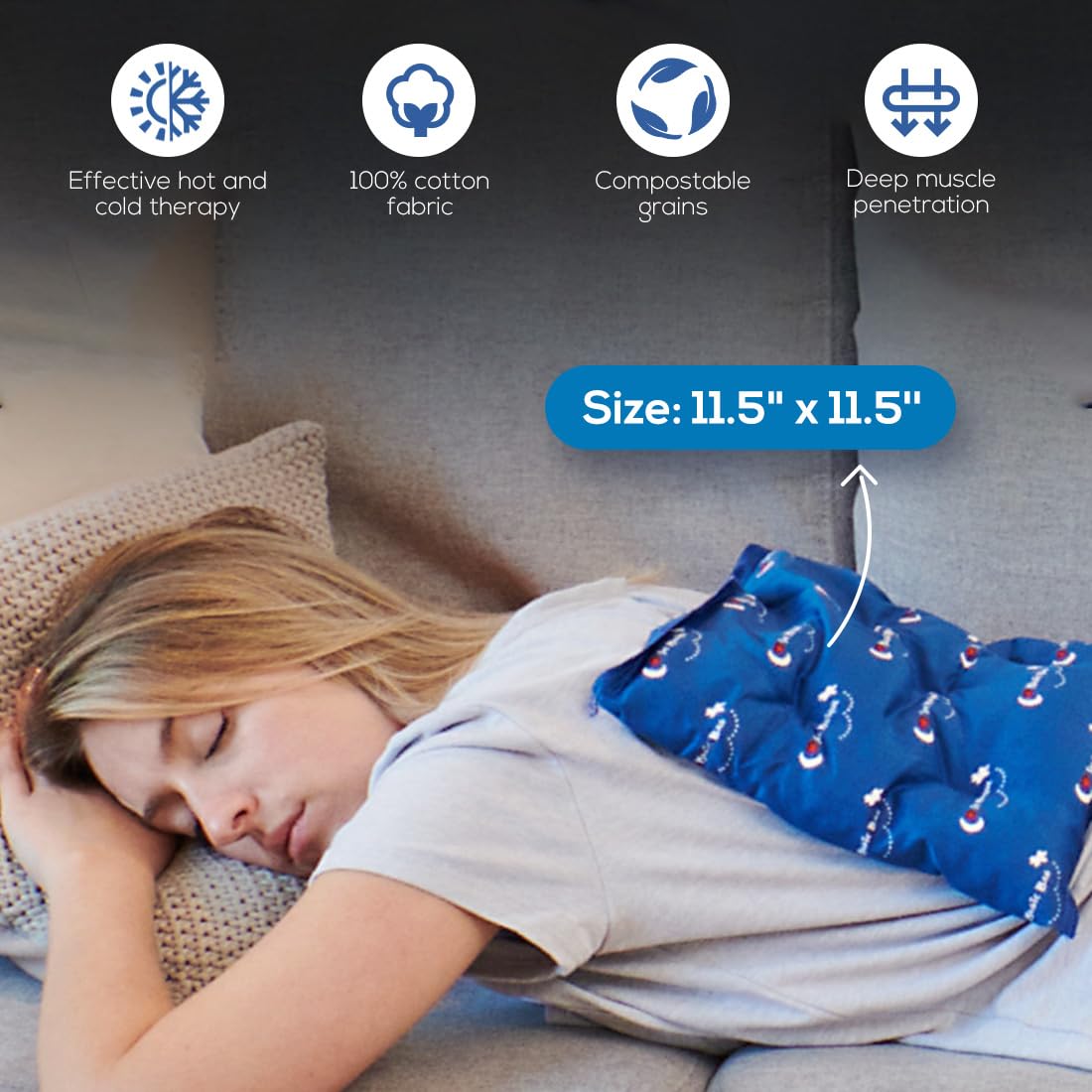 The Original Magic Bag X-Large Heating Compression, Hot/Cold Therapy for Back and Shoulder Pain Relief, Cordless Hot Cold Compress, 29 x 29 cm (11.5" x 11.5") 🍁 All In One Marketplace Canada