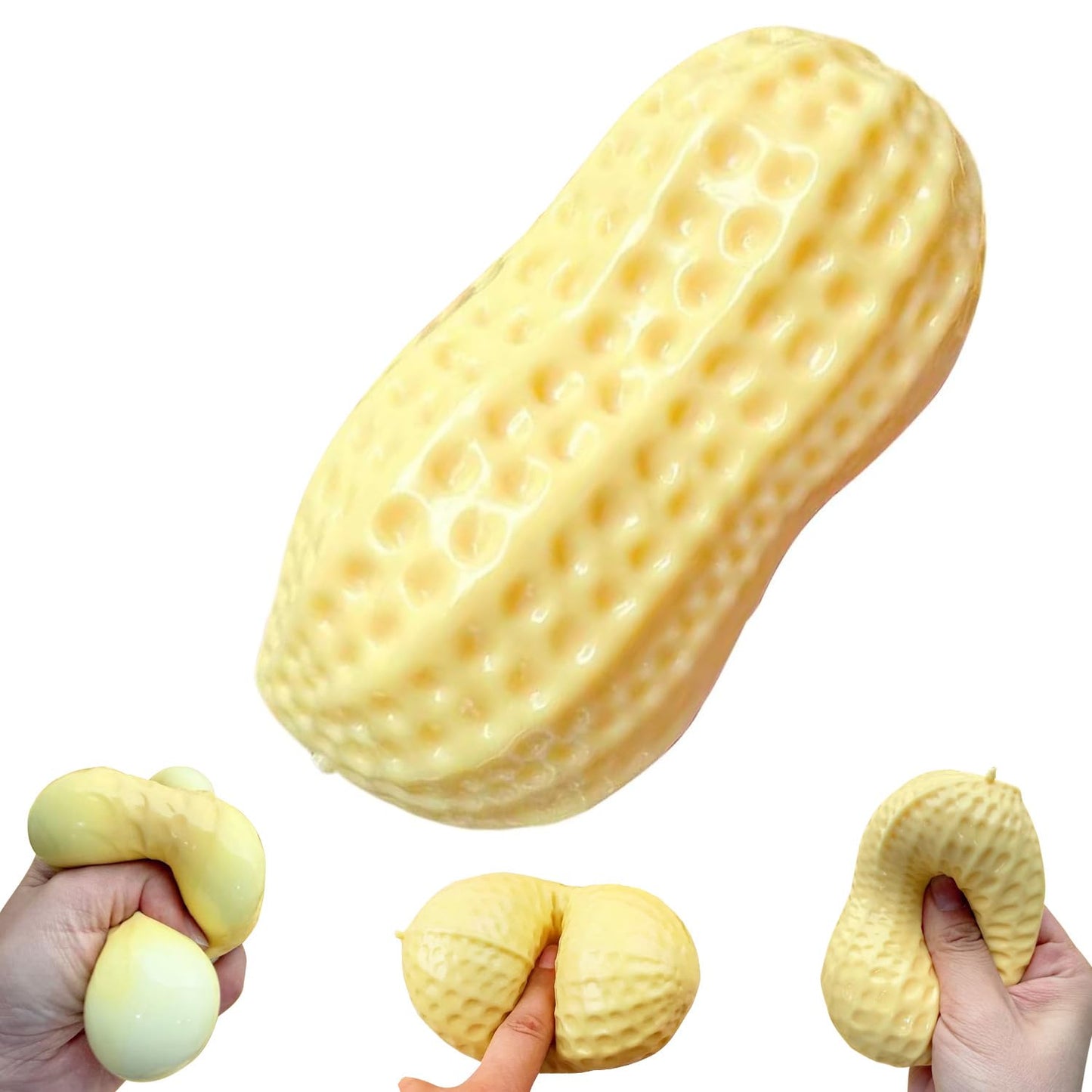 Peanut Squishies, Peanut Shape Stress Relief Ball Soft Squeeze Fidget, Soft Slow Rising Fidget Squeeze Soft Stress Relief Sensory Fidget for Adults Anxiety Relief Hand Relax for Office Desk Workers 🍁 All In One Marketplace Canada
