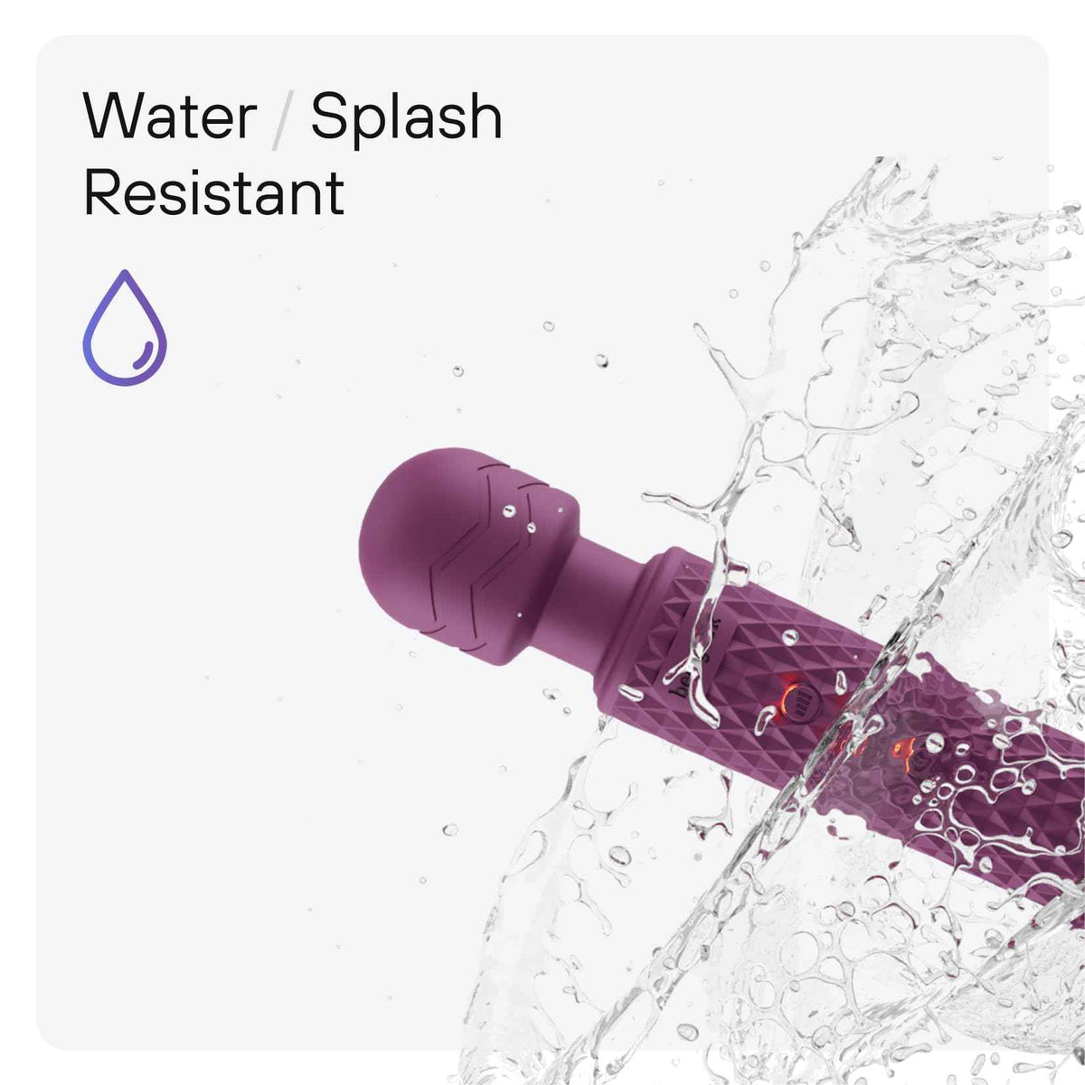 bed geek Handheld Cordless Personal Wand Massager – Waterproof, USB Rechargeable, 20 Vibration Patterns, 8 Speeds, Memory Feature, Skin-Soft Silicone for Ultimate Relaxation Tool (Purple) 🍁 All In One Marketplace Canada