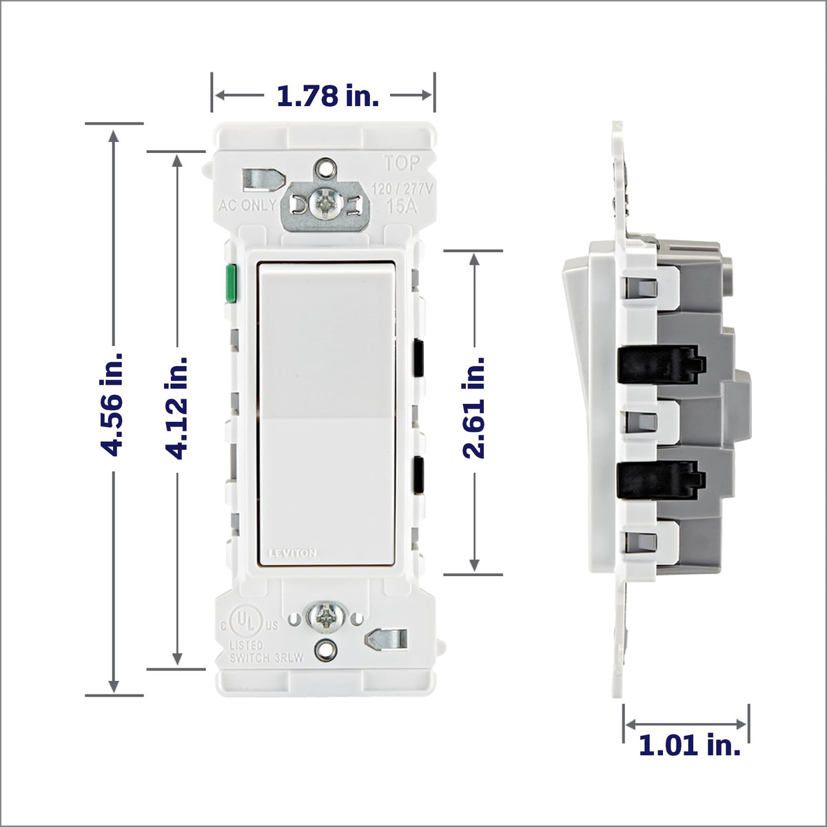 Leviton 10-Pack Lever Edge 15 Amp Single Pole Decora Switch, E5601-0MW, White 🍁 All In One Marketplace Canada
