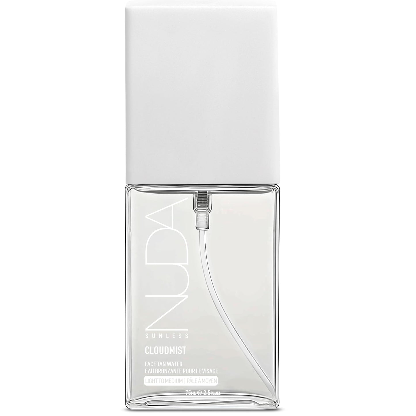 Nuda CloudMist Face Tan Water | Buildable Facial Tanning Mist for Light to Medium Complexions | Infused with Vitamins and White Tea & Rosehip Extracts | Lightweight, Bronzer-Free Formula, (75 mL) 🍁 All In One Marketplace Canada