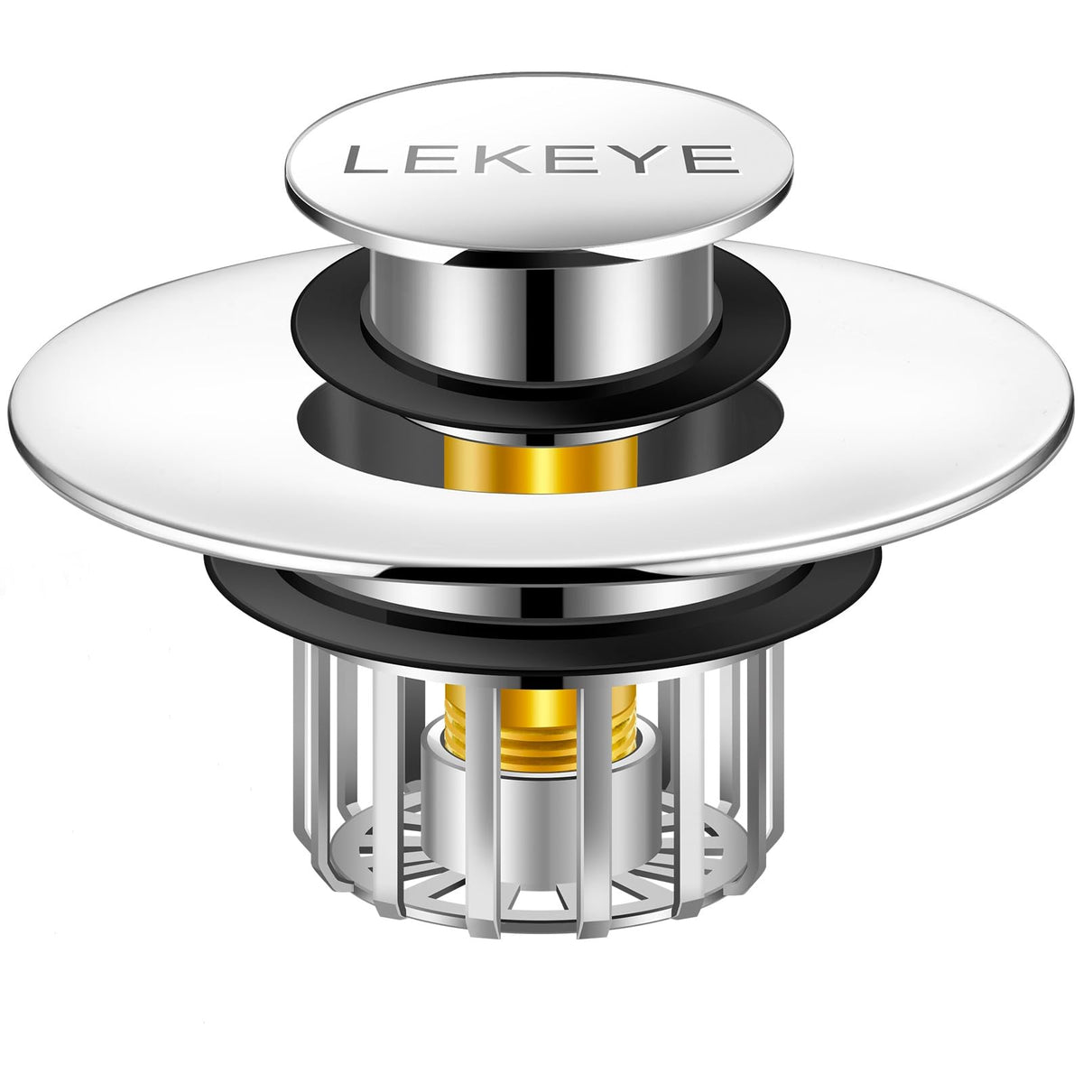 LEKEYE Tub Stopper | Shower Drain Hair Catcher | Pop-up Drain Stopper with Strainer | Bathroom Bathtub Plug | Drain Protector for 1-1/2 to 1-3/4" Bath Drain Hole 🍁 All In One Marketplace Canada