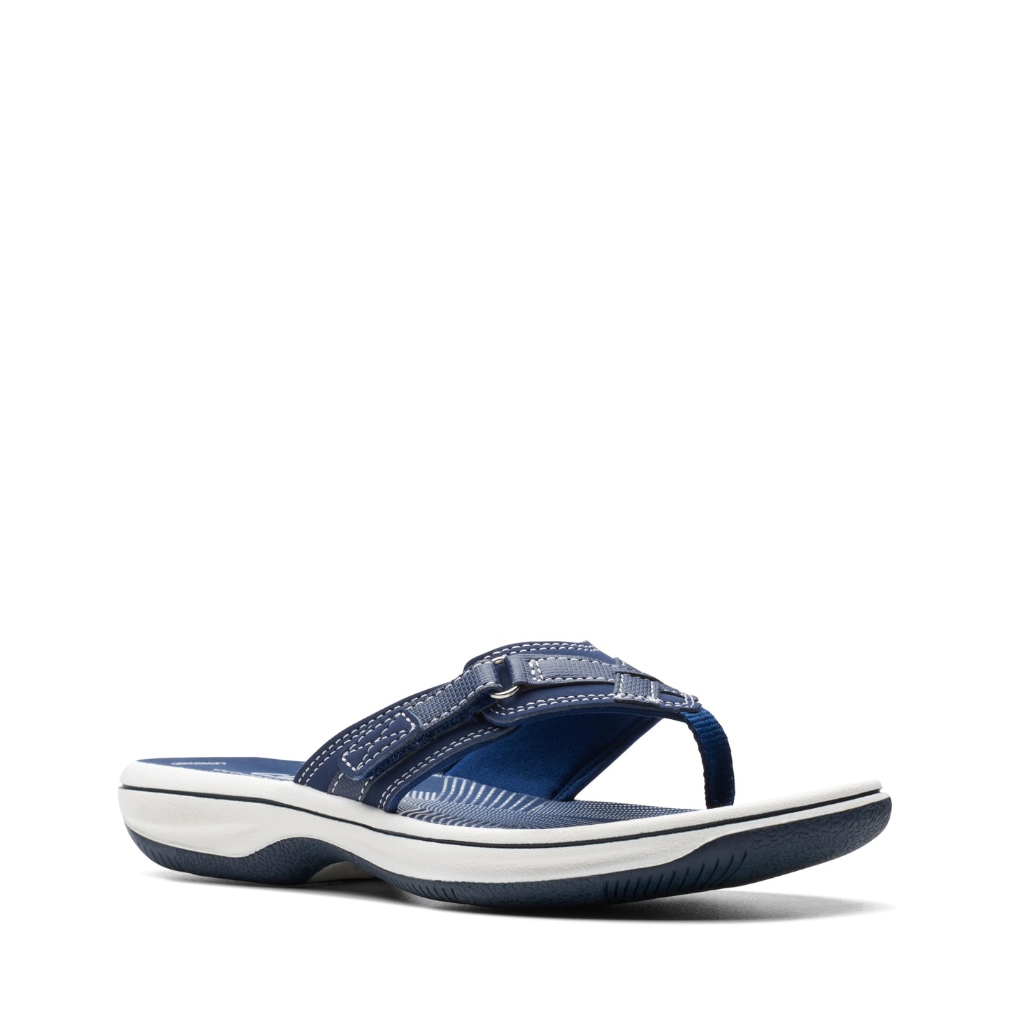 Clarks womens BREEZE SEA Flip Flops, Navy Syn, 9 US 🍁 All In One Marketplace Canada