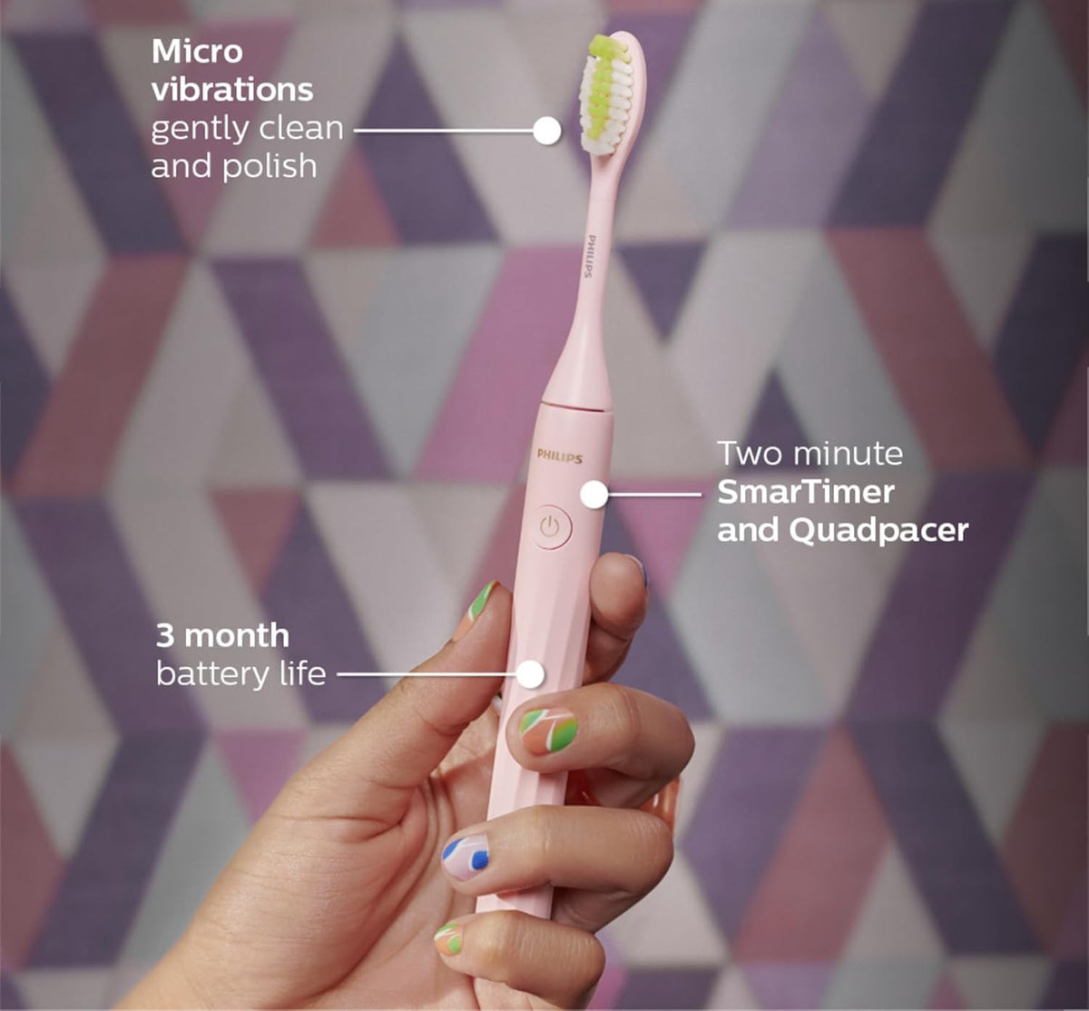 Philips One by Sonicare Battery Toothbrush, Brush Head Bundle, Manhattan Pink, BD3003/AZ 🍁 All In One Marketplace Canada
