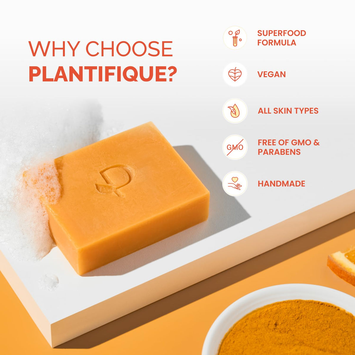 PLANTIFIQUE Kojic Acid Soap for Hyperpigmentation, Lab Tested - Turmeric Soap 2 Bars with Hyaluronic Acid, Collagen, Vitamin C for Dark Spots - Face Wash, 160g / 5.64 oz 🍁 All In One Marketplace Canada