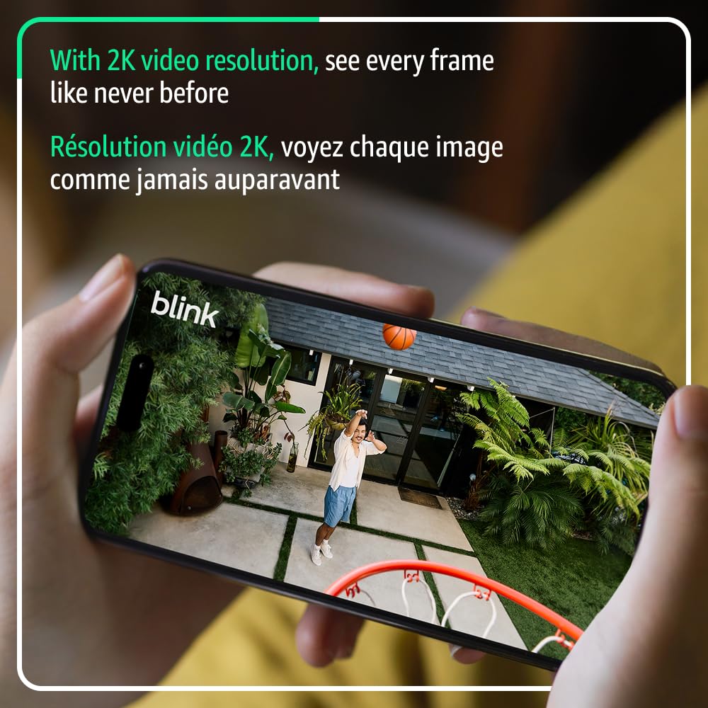Blink Outdoor 2K+ (newest model) — Wireless smart security camera, 2K video resolution, enhanced audio, two-year battery. Sync Module Core included — 2 camera system (Black) 🍁 All In One Marketplace Canada