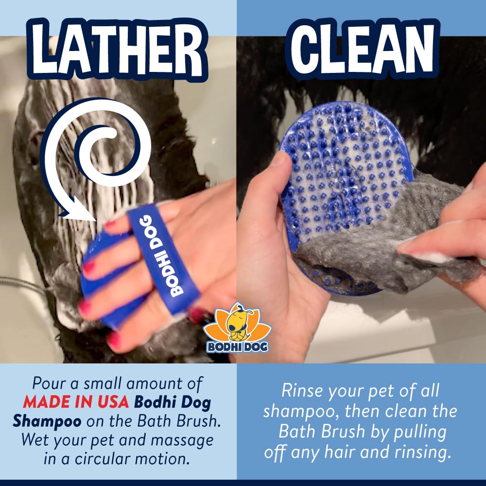Bodhi Dog Bath Brush | De shedding Dog Brush | Hair Removing for Long Hair Dog Brush | Dog Brush for Short Haired Dogs | Dog Accessories Rubber Curry Brush | Dog Shampoo Brush 🍁 All In One Marketplace Canada