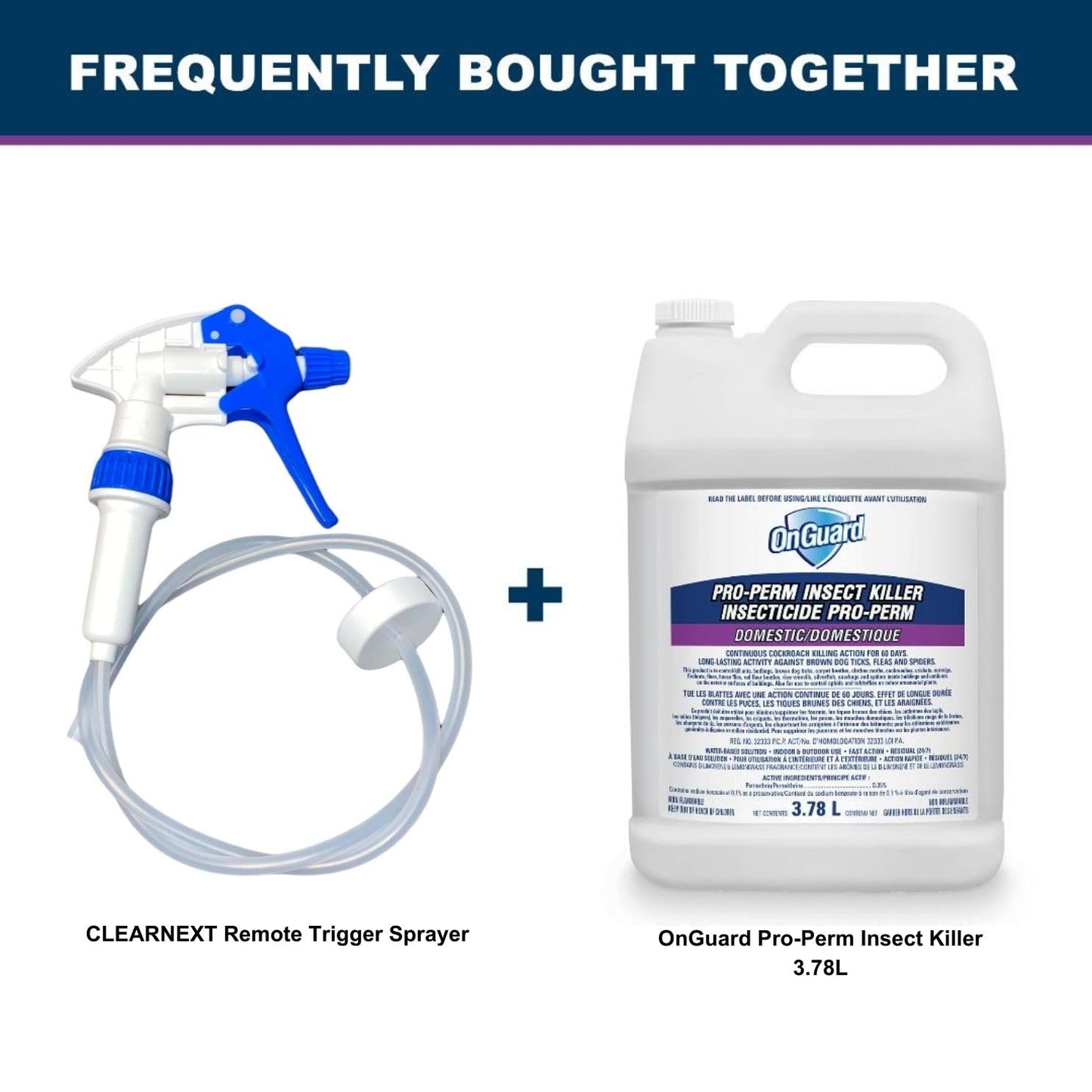 CLEARNEXT 36" Remote Trigger Sprayer with 38-400 Cap | Compatible with OnGuard's Pro-Perm Insect Killer, P-22-RTU and Liquid Animal Repellent 3.78L Jug 🍁 All In One Marketplace Canada
