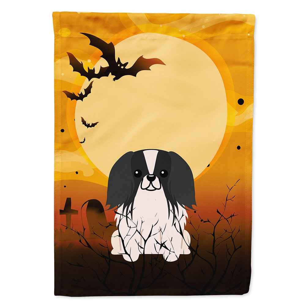 Caroline's Treasures BB4371CHF Halloween Pekingnese Black White Flag Canvas House Size, Large, Multicolor