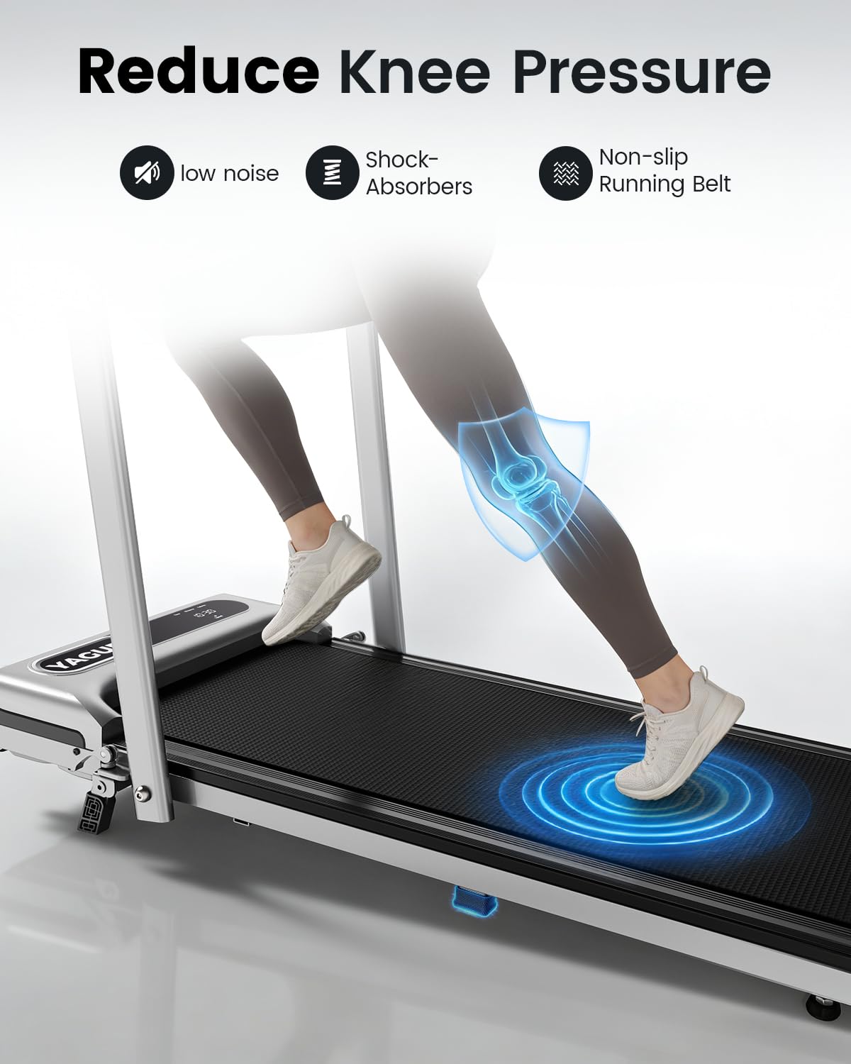 Yagud Walking Pad with 8% Incline, 3 in 1 Treadmill for Home & Office, 2.5HP Under Desk Treadmill with Handle, Portable Treadmill with Remote Control & Led Display, No Installation 🍁 All In One Marketplace Canada