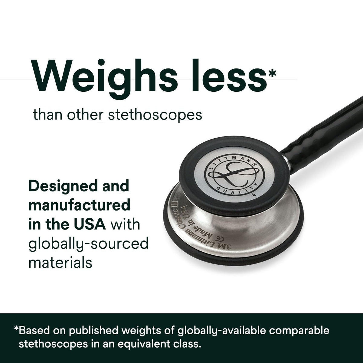 3M Littmann Classic III Monitoring Stethoscope, 5633, More Than 2X as Loud*, Weighs Less**, Stainless Steel Chestpiece, 69 cm (27") Pearl Pink Tube 🍁 All In One Marketplace Canada