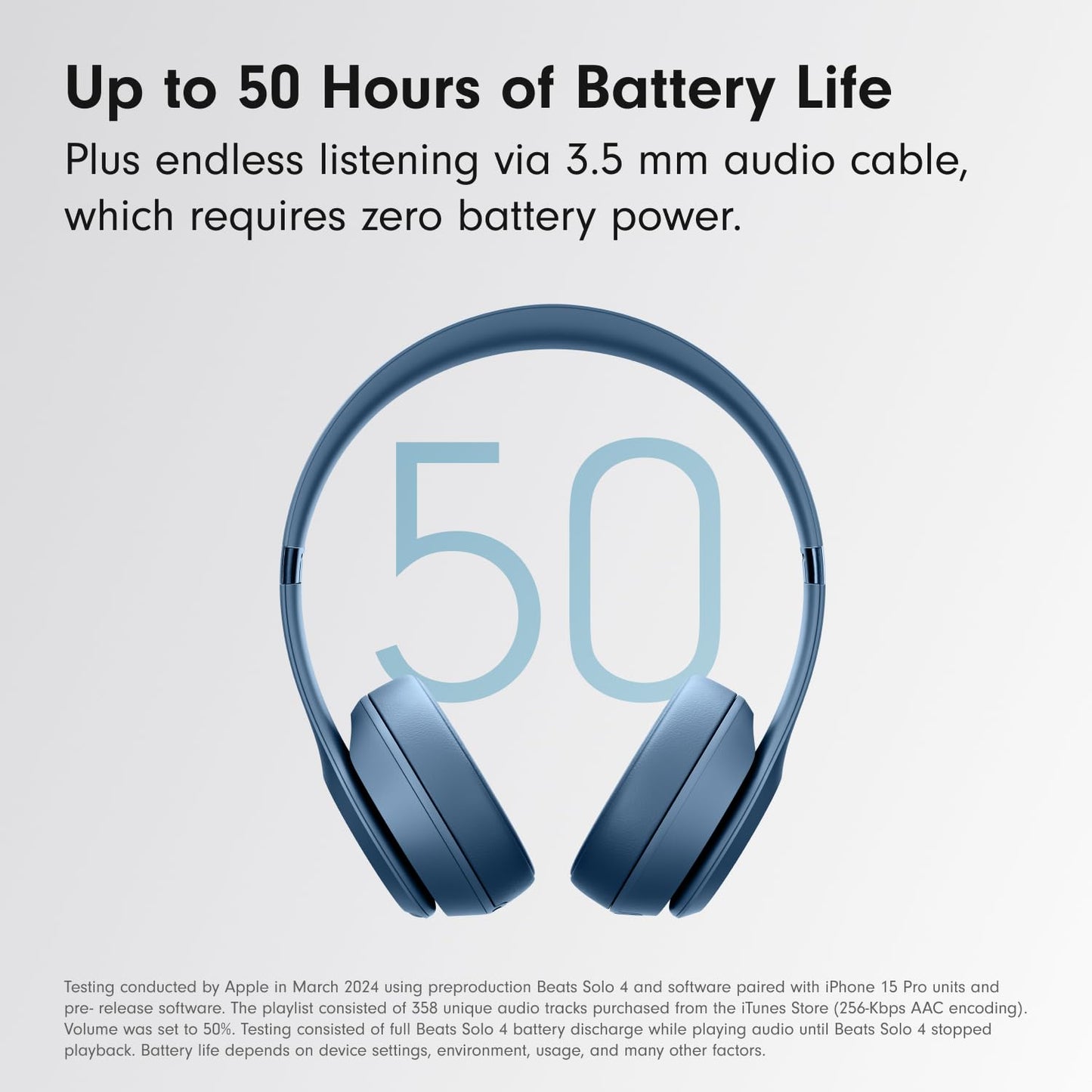 Beats Solo 4 - Wireless Bluetooth On-Ear Headphones, Apple & Android Compatible, Up to 50 Hours of Battery Life - Slate Blue 🍁 All In One Marketplace Canada