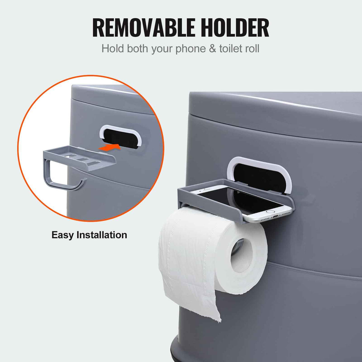 VEVOR Portable Toilet for Camping, Porta Potty with 1.3 Gal Detachable Inner Bucket & Removable Paper Holder, Commode with Dual Lids, Travel Toilet for Adults Kids Outdoor Camping Car Long Road Trips 🍁 All In One Marketplace Canada