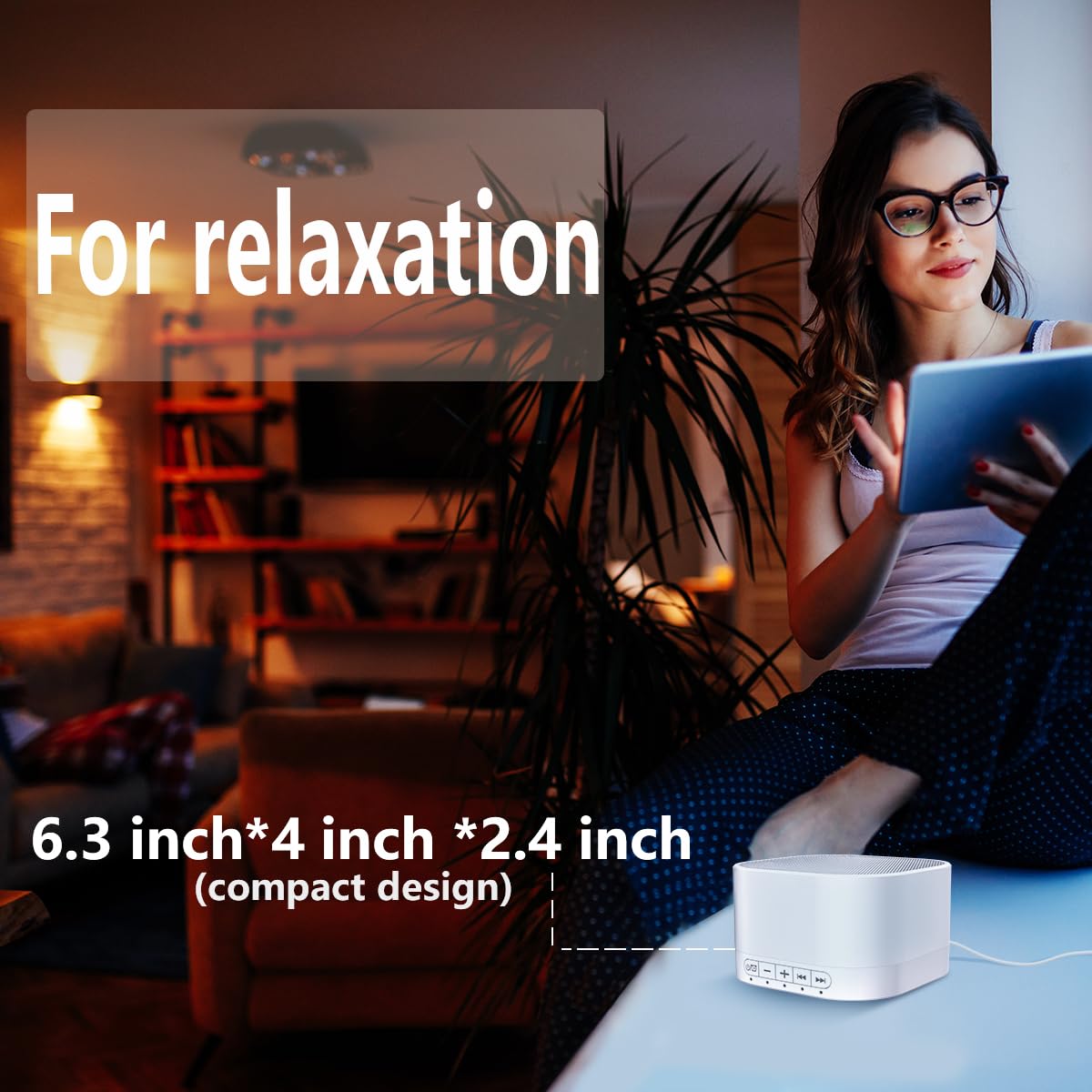 Magicteam Sleep Sound White Noise Machine with 20 Natural Soothing Sounds and Memory Function 32 Levels of Volume Powered by AC or USB and Sleep Timer Sound Therapy for Baby Kids Adults (White) 🍁 All In One Marketplace Canada