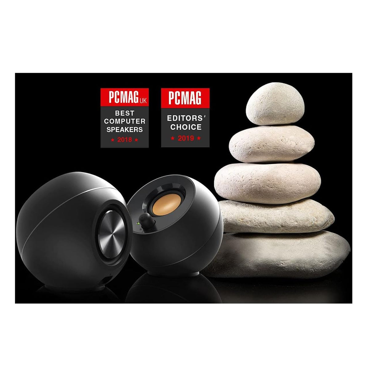 Creative Pebble 2.0 USB-Powered Desktop Speakers with Far-Field Drivers and Passive Radiators for PCs and Laptops (Black) 🍁 All In One Marketplace Canada