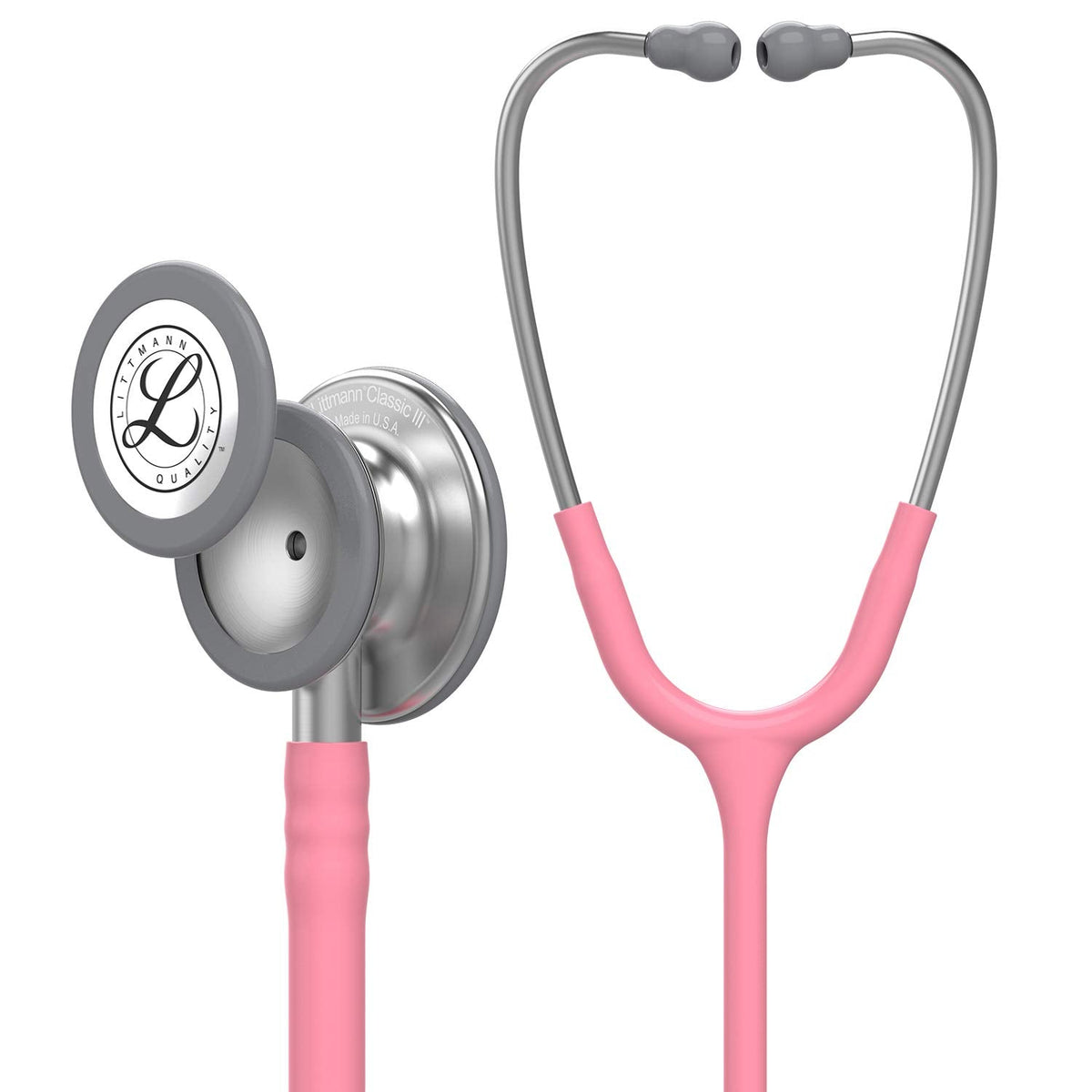 3M Littmann Classic III Monitoring Stethoscope, 5633, More Than 2X as Loud*, Weighs Less**, Stainless Steel Chestpiece, 69 cm (27") Pearl Pink Tube 🍁 All In One Marketplace Canada