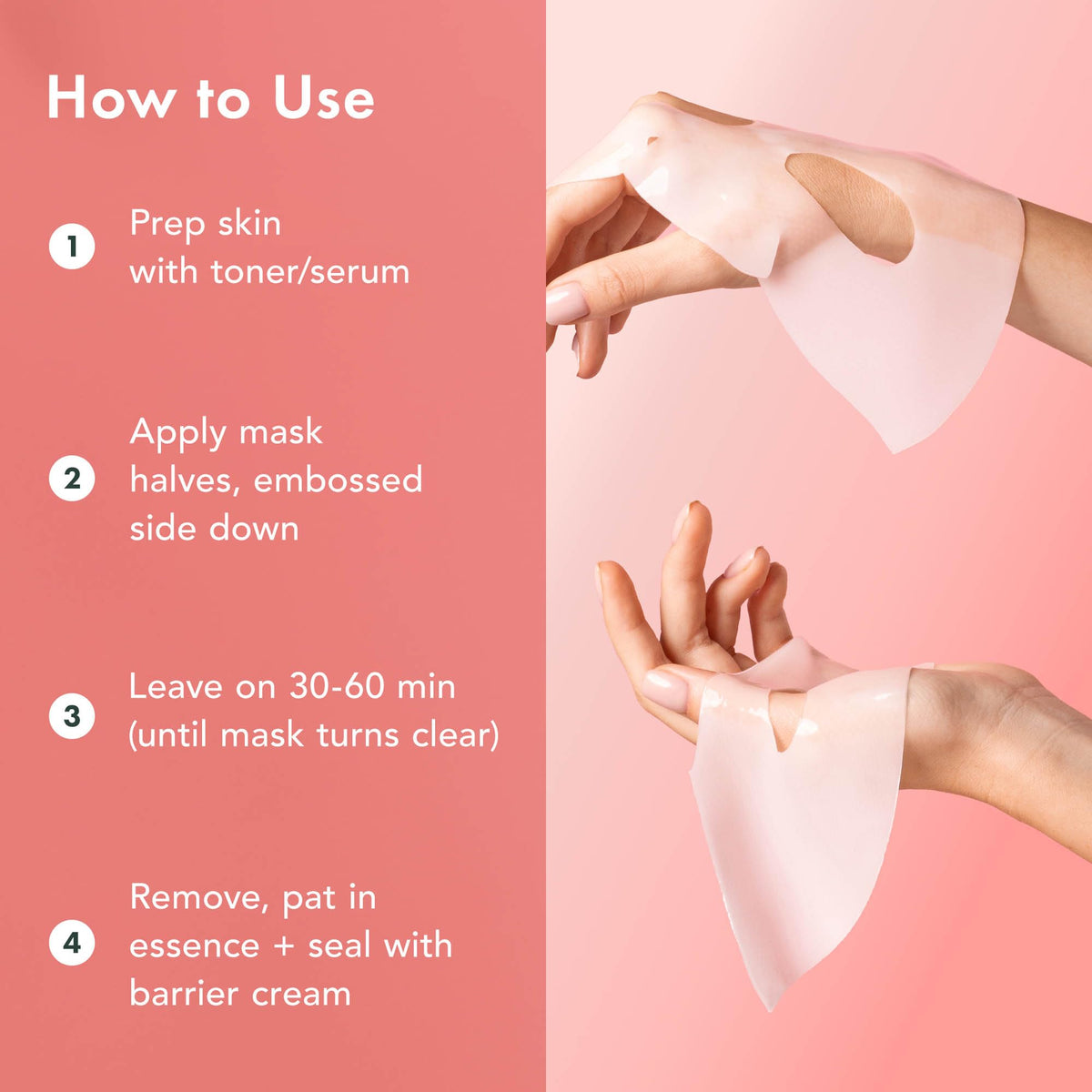 Rael Collagen PDRN Hydrogel Mask - Deep Hydration, Daily Face Masks for Face, Korean Skincare (4 Count) 🍁 All In One Marketplace Canada