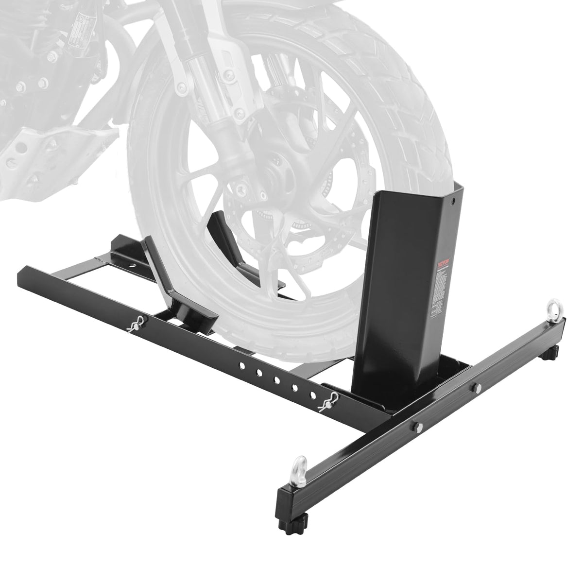 VEVOR Motorcycle Wheel Chock Upright, 1800 lbs Capacity, Heavy-duty Steel Motorcycle Front Wheel Stand with 6 Adjustable Holes, For 15"-22" Off-Road Motorcycles, Standard Motorcycles 🍁 All In One Marketplace Canada