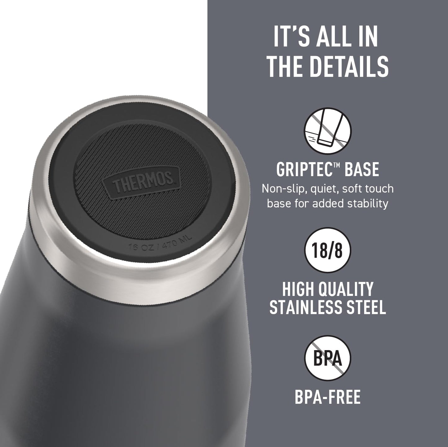 THERMOS ICON Series 16oz Stainless Steel Mug, Granite 🍁 All In One Marketplace Canada