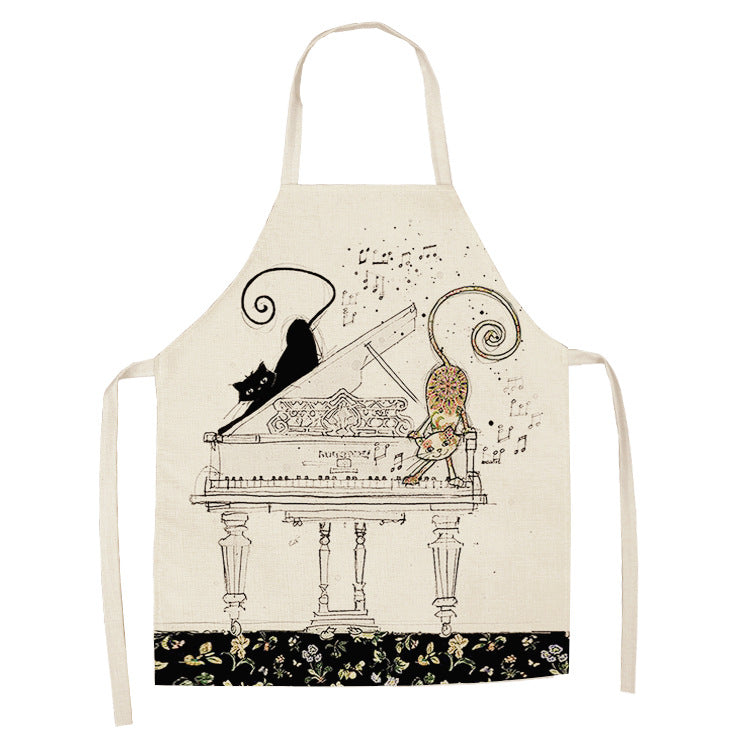 European and American cartoon cute cat apron