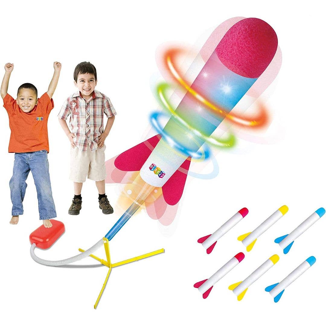 Play22 - Toy Jump Rocket Launcher Set with LED Lights - Ages 5+