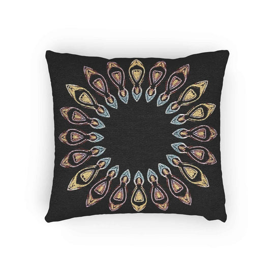 Geometric Pattern Woven Pillow | Decorative Throw Cushion
