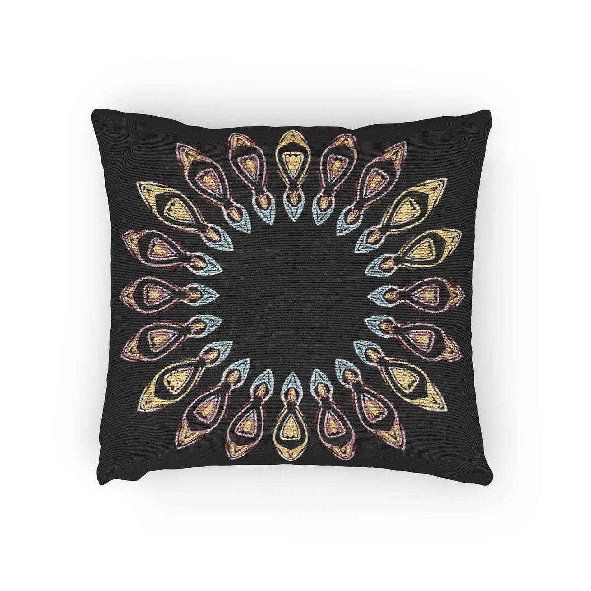 Geometric Pattern Woven Pillow | Decorative Throw Cushion