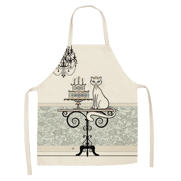 European and American cartoon cute cat apron