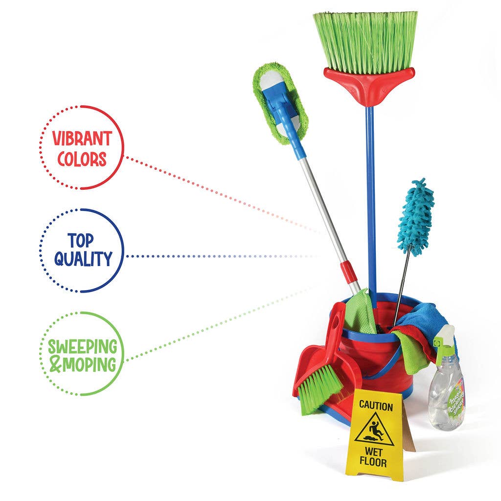 Play22 - 12-Piece Kids Cleaning Set - Toy Housekeeping Fun - Ages 3+