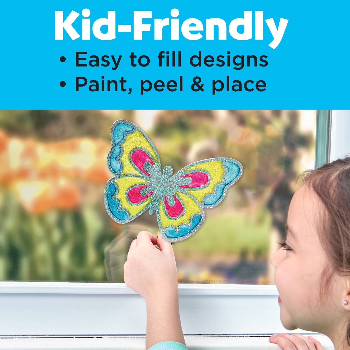 Faber-Castell / Creativity for Kids - Easy Sparkle Window Art Mini Kit Craft Kit - Ages 6+
