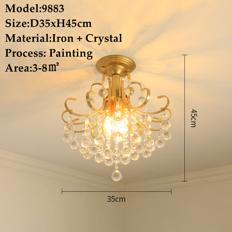 American Single-Head Crystal Chandelier