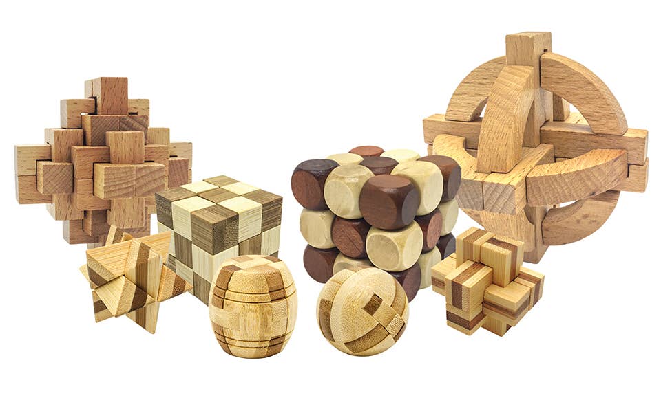 PicassoTiles - PicassoTiles 8PK Wooden Logic Puzzle - Ages 6+