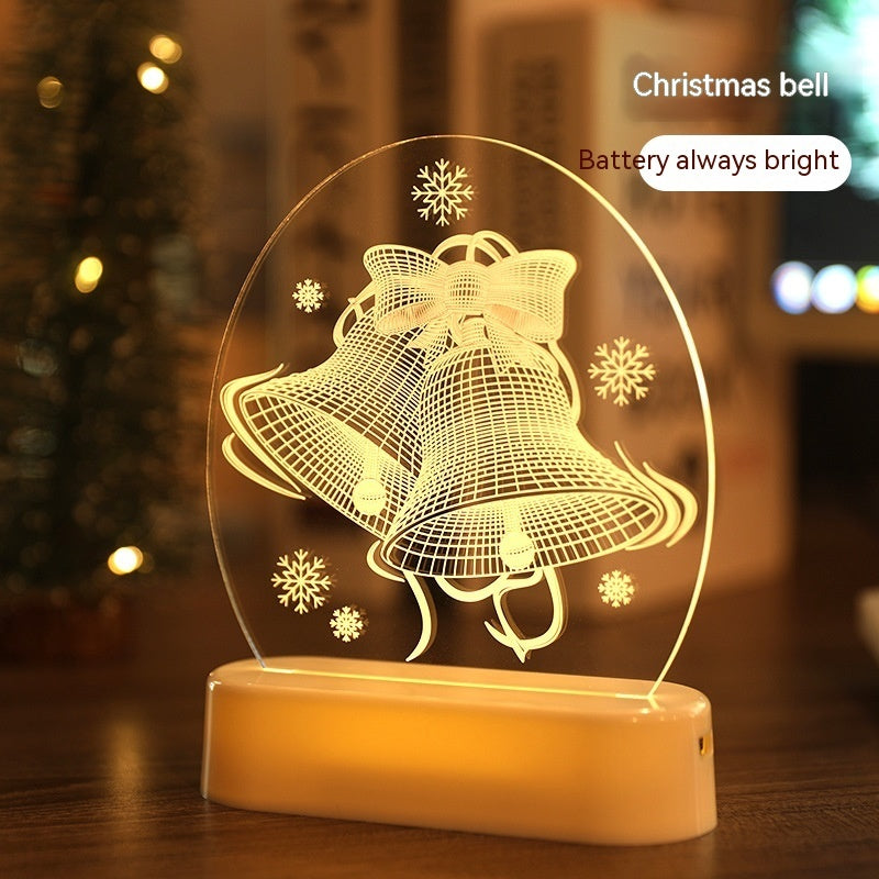 LED Christmas Night Light – Reindeer Ambience Lamp, Warm White, USB/Battery
