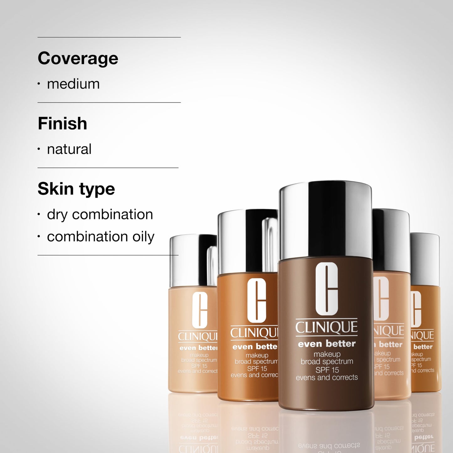 Clinique Even Better Makeup Medium Coverage Foundation Broad Spectrum SPF 15 | Evens Skin Tone + Reduces Dark Spots, Cream Chamois 🍁 All In One Marketplace Canada