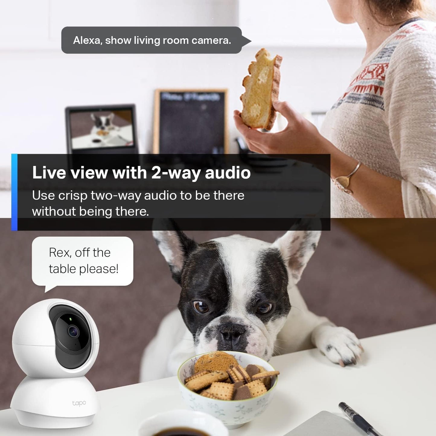 Tapo 2K Pan/Tilt Indoor Security WiFi Camera, 2 Pack, Baby & Pet Camera w/ 360° Motion Tracking, 2-Way Audio, Night Vision, Cloud & Local Storage (Up to 256 GB), Works w/Alexa & Google (Tapo C210P2) 🍁 All In One Marketplace Canada