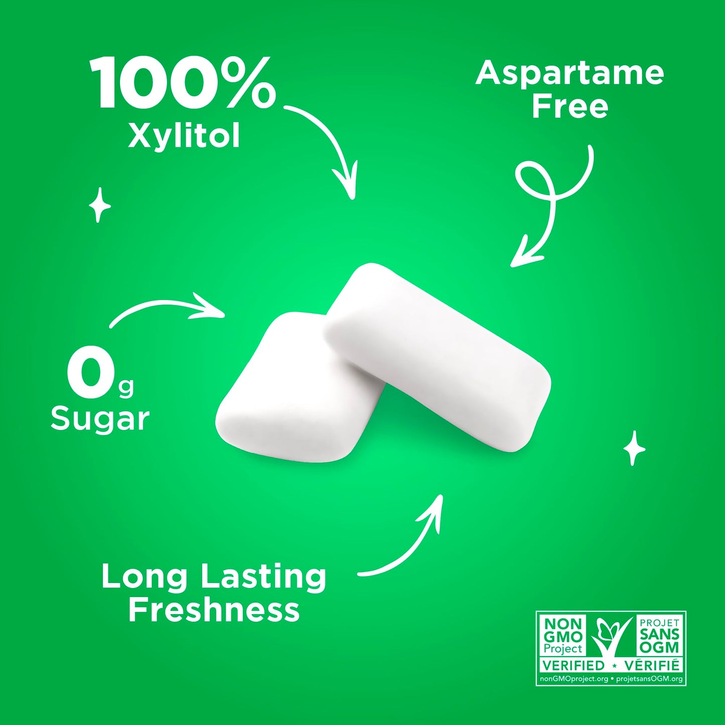 PUR Gum | Aspartame Free Chewing Gum | 100% Xylitol | Natural Spearmint Flavoured Gum, 55 Pieces (Pack of 6) 🍁 All In One Marketplace Canada