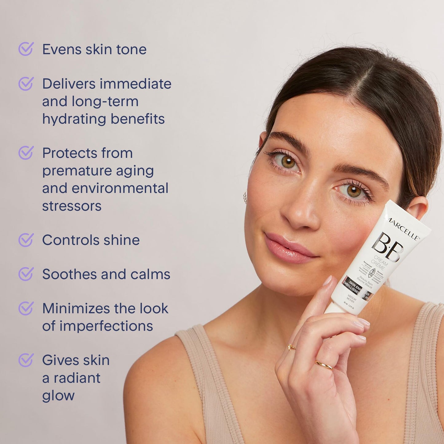 Marcelle BB Cream Beauty Balm, Light to Medium, Tinted Moisturizer, Skin Enhancer, Lightweight, Hydrating, Hypoallergenic, Non-Comedogenic, Fragrance-Free, Paraben-Free, Oil-Free, Cruelty-Free, 45 mL 🍁 All In One Marketplace Canada