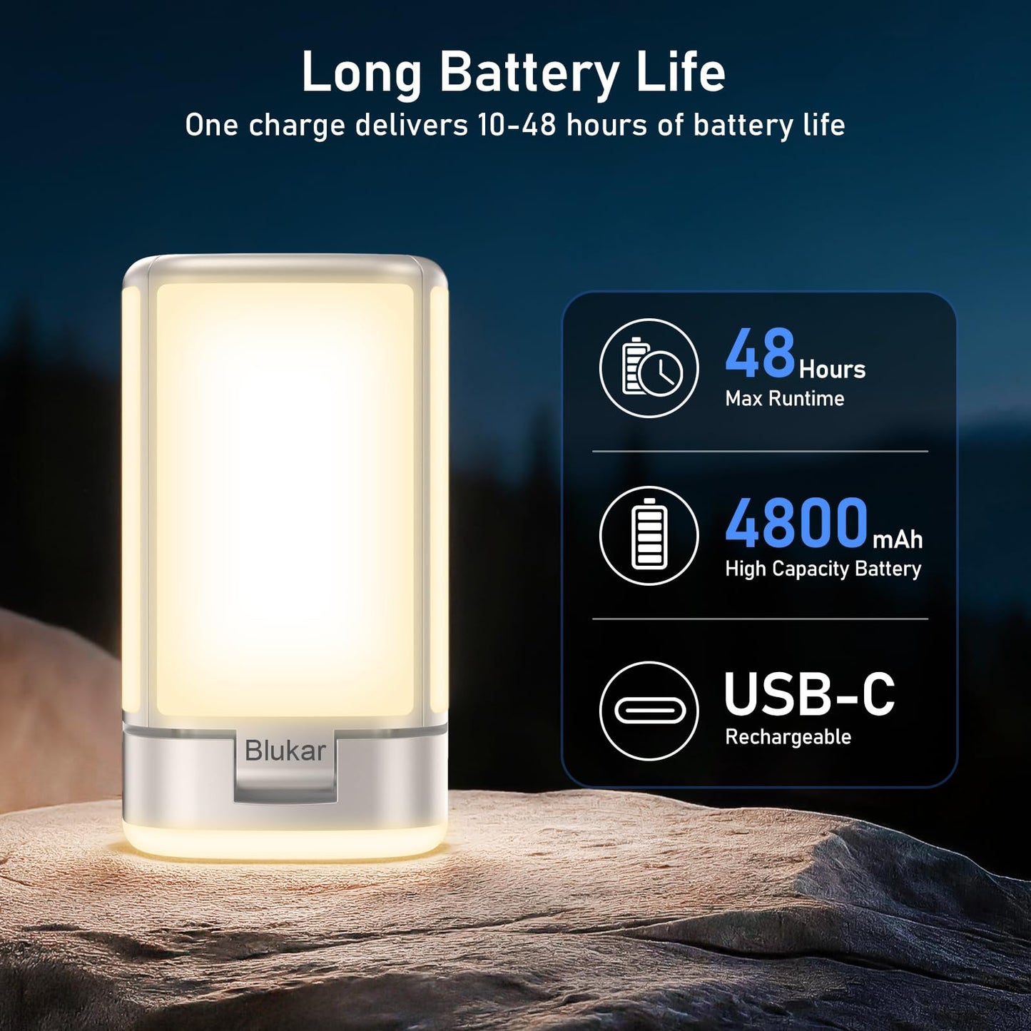 Blukar 116 LED Camping Lantern Rechargeable, 2000L Super Bright Camping Lights Lamp,7 Light Modes, 4800mAh Long Battery Life,90°Adjustable Outdoor Hanging Tent Accessories for Hiking Emergency Fishing 🍁 All In One Marketplace Canada