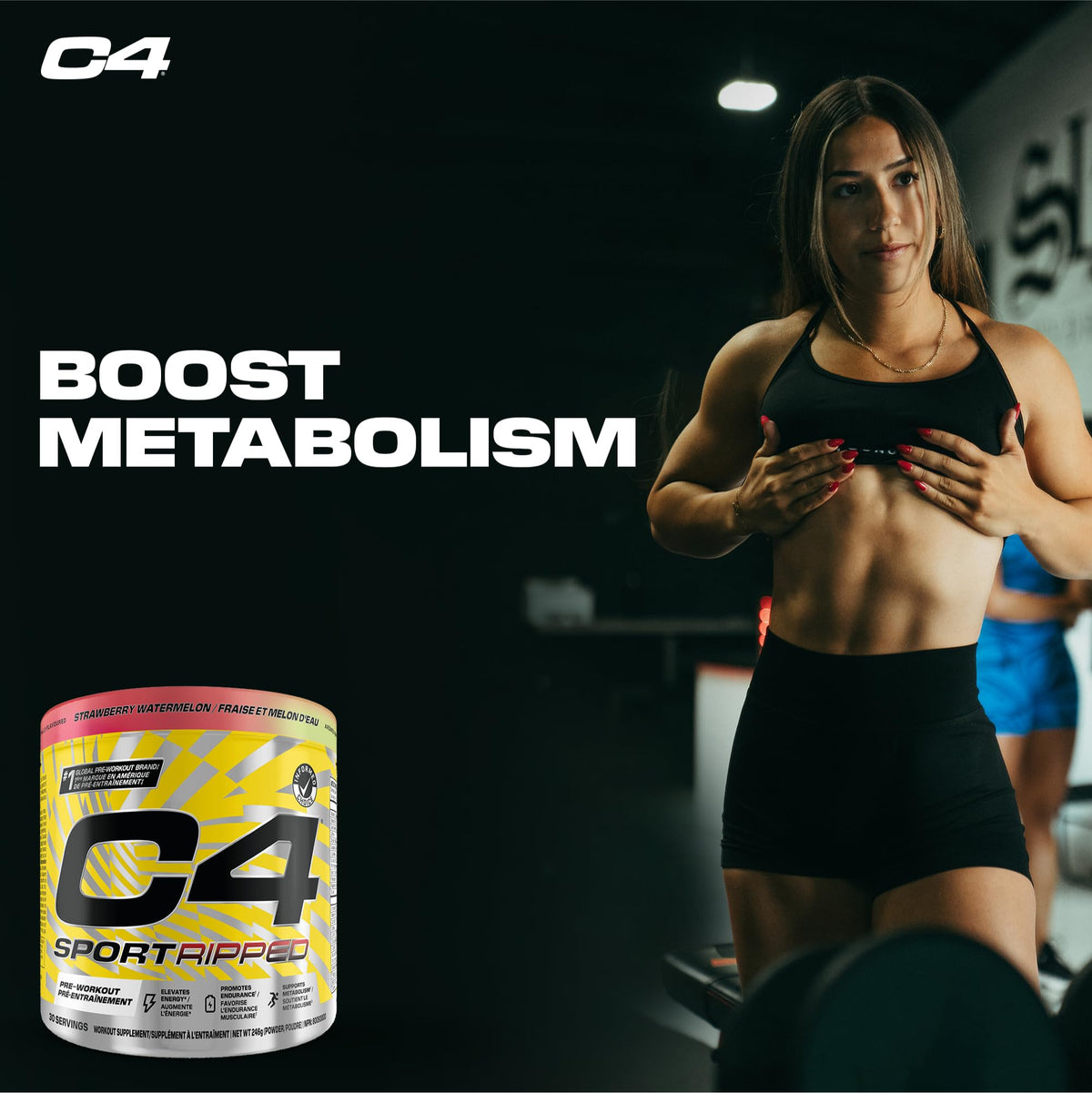 Cellucor C4 Ripped Thermogenic Pre Workout Powder - Informed-Choice Certified Preworkout Energy & Fat Metabolism - Strawberry Watermelon, 30 Servings 🍁 All In One Marketplace Canada
